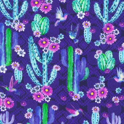 Desert Blooms - Cacti Iris Yardage