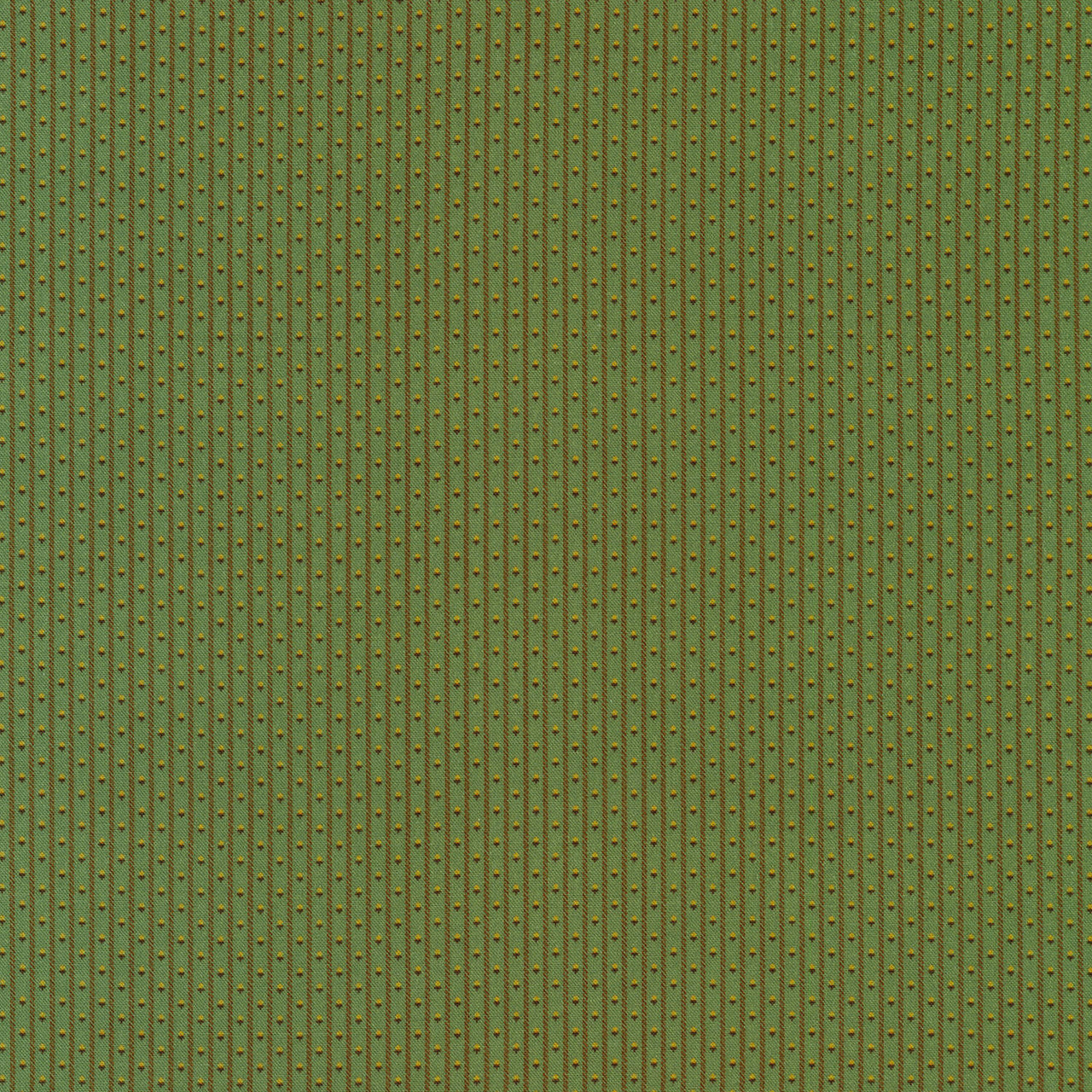 Dakota Threads - Stripes and Dots Green Yardage