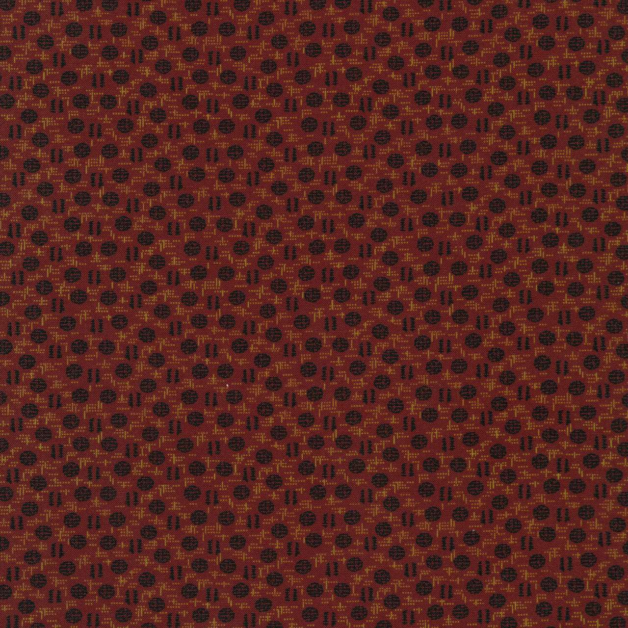 Dakota Threads - Dots and Dashes Maroon Yardage