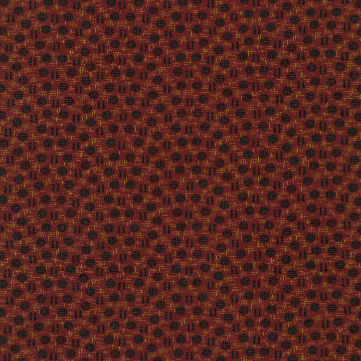 Dakota Threads - Dots and Dashes Maroon Yardage