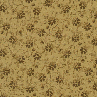 Dakota Threads Wide - Flowers Tan Yardage