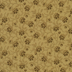 Dakota Threads Wide - Flowers Tan Yardage