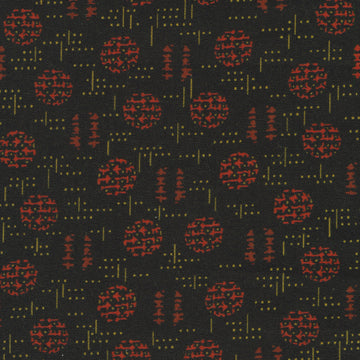 Dakota Threads Wide - Circles and Dots Black Yardage