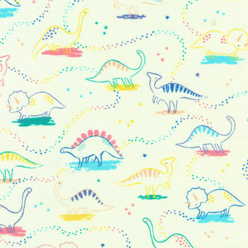 Dino Darlings - Eggshell Yardage
