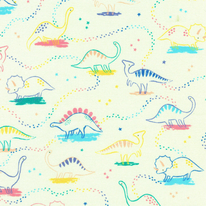 Dino Darlings - Eggshell Yardage
