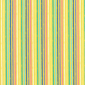 Dino Darlings - Stripe Buttercup Yardage