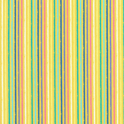 Dino Darlings - Stripe Buttercup Yardage