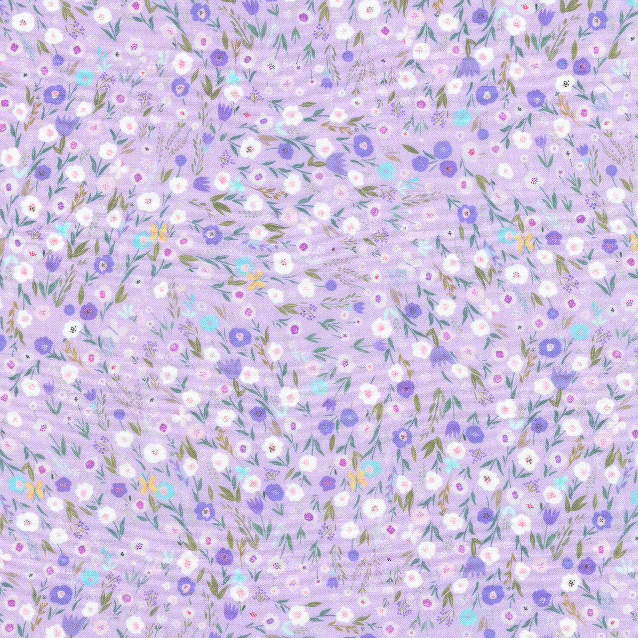 Deer Wilds - Floral Lavender Yardage