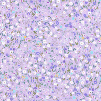 Deer Wilds - Floral Lavender Yardage
