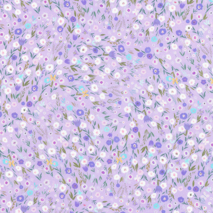 Deer Wilds - Floral Lavender Yardage