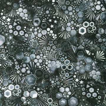 Doux Luxe - Hexagon Onyx Yardage