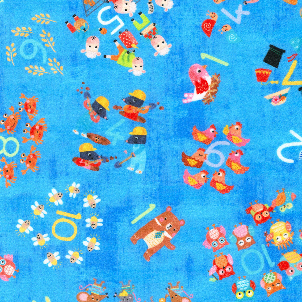 Doux Luxe - Animals Counting Lake Yardage