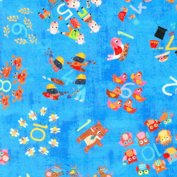 Doux Luxe - Animals Counting Lake Yardage