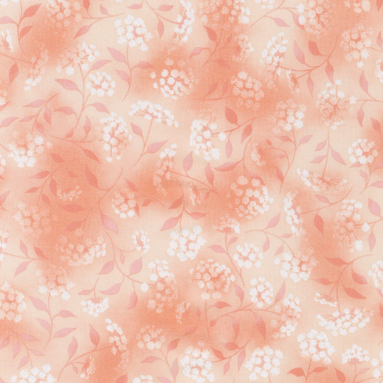 Fusions - Wispy Floral Peach Yardage