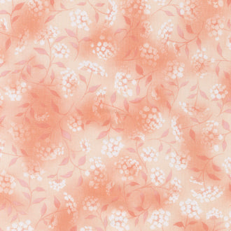 Fusions - Wispy Floral Peach Yardage