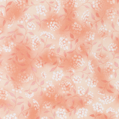 Fusions - Wispy Floral Peach Yardage