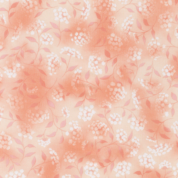 Fusions - Wispy Floral Peach Yardage