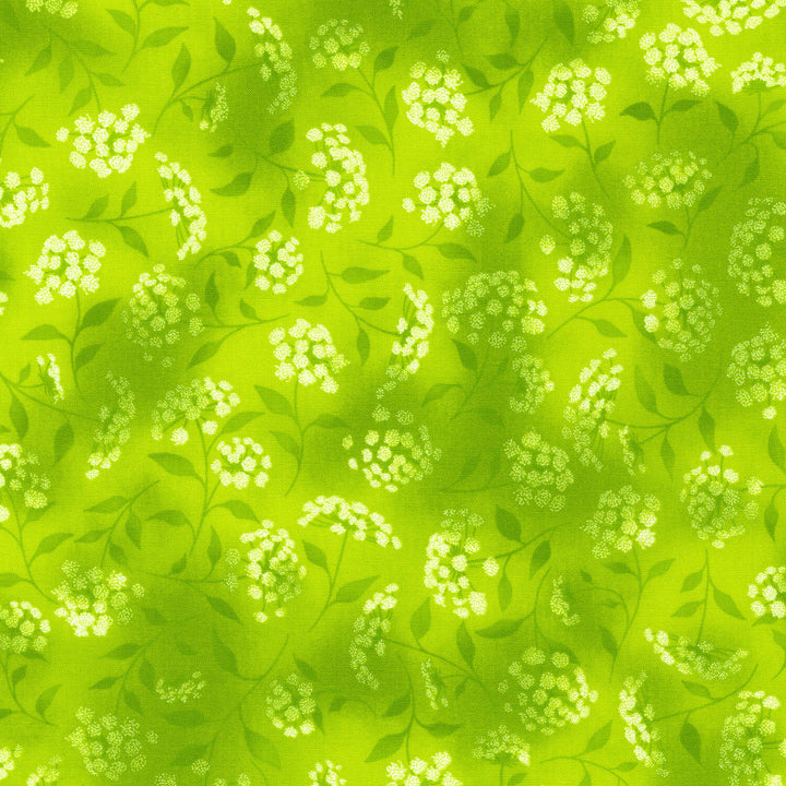 Fusions - Wispy Floral Pickle Yardage