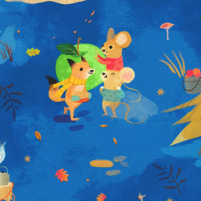 Forest Feast - Forest Critters Blue Jay Yardage