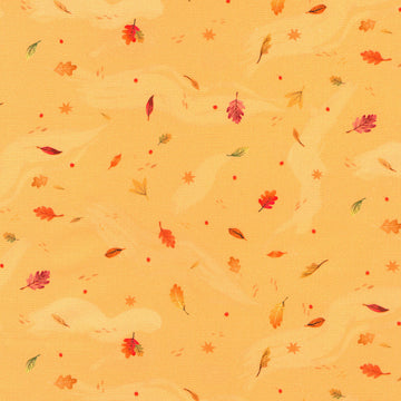 Forest Feast - Tossed Leaves Sunshine Yardage