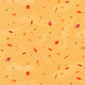 Forest Feast - Tossed Leaves Sunshine Yardage
