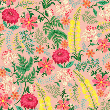 Faraway Florals - Floral Peach Yardage