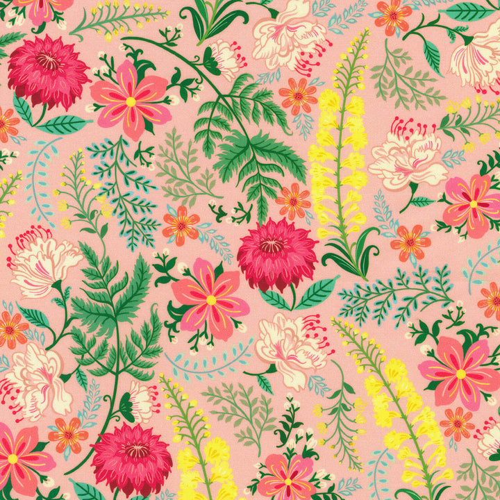Faraway Florals - Floral Peach Yardage