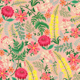 Faraway Florals - Floral Peach Yardage