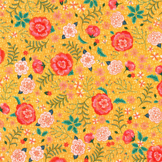 Faraway Florals - Apricot Yardage