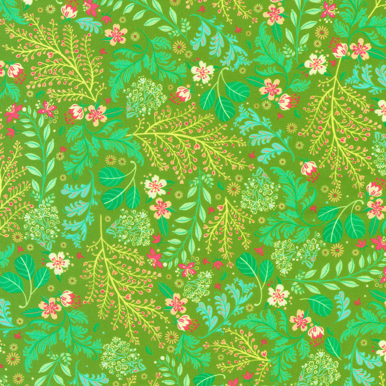 Faraway Florals - Vines Moss Yardage