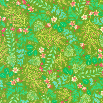 Faraway Florals - Vines Moss Yardage