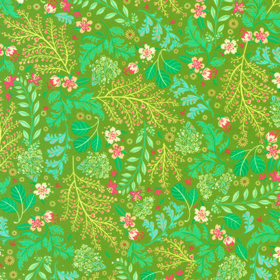 Faraway Florals - Vines Moss Yardage