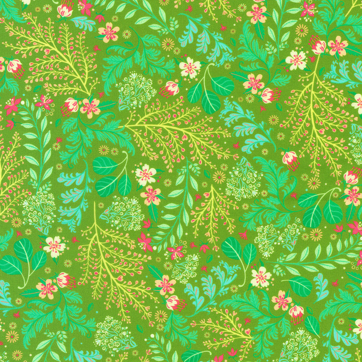 Faraway Florals - Vines Moss Yardage