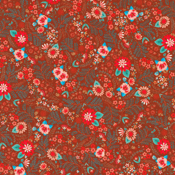 Faraway Florals - Burgundy Yardage