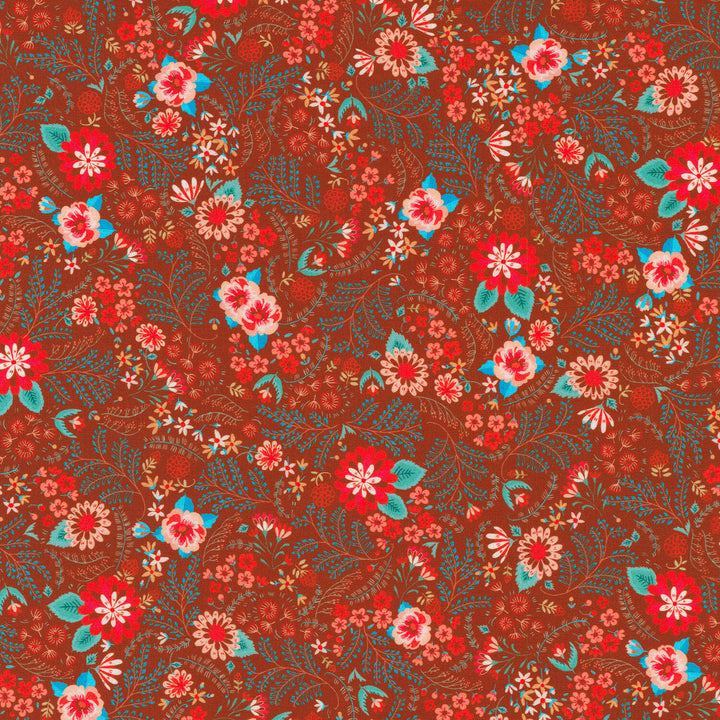 Faraway Florals - Burgundy Yardage