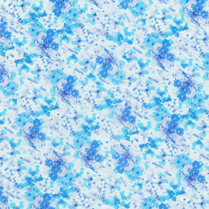 Flower Monet - Mottled Floral Breeze Yardage