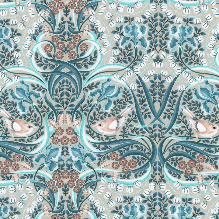 Feathers And Flora - Elaborate Floral Sand Yardage