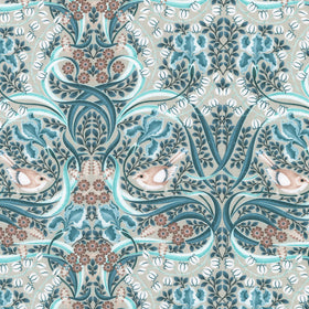 Feathers And Flora - Elaborate Floral Sand Yardage