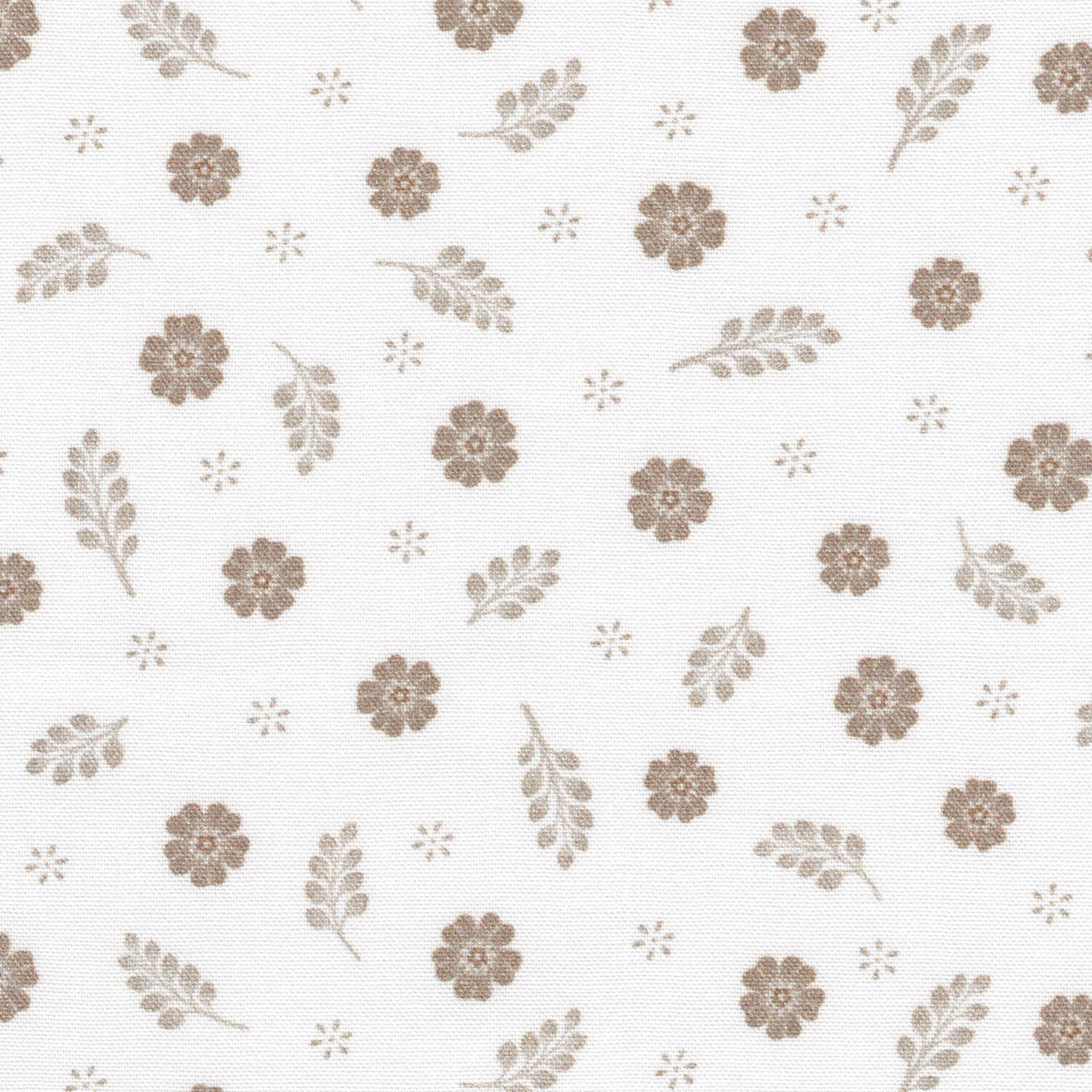 Feathers And Flora - Small Floral Ivory Yardage