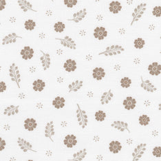 Feathers And Flora - Small Floral Ivory Yardage