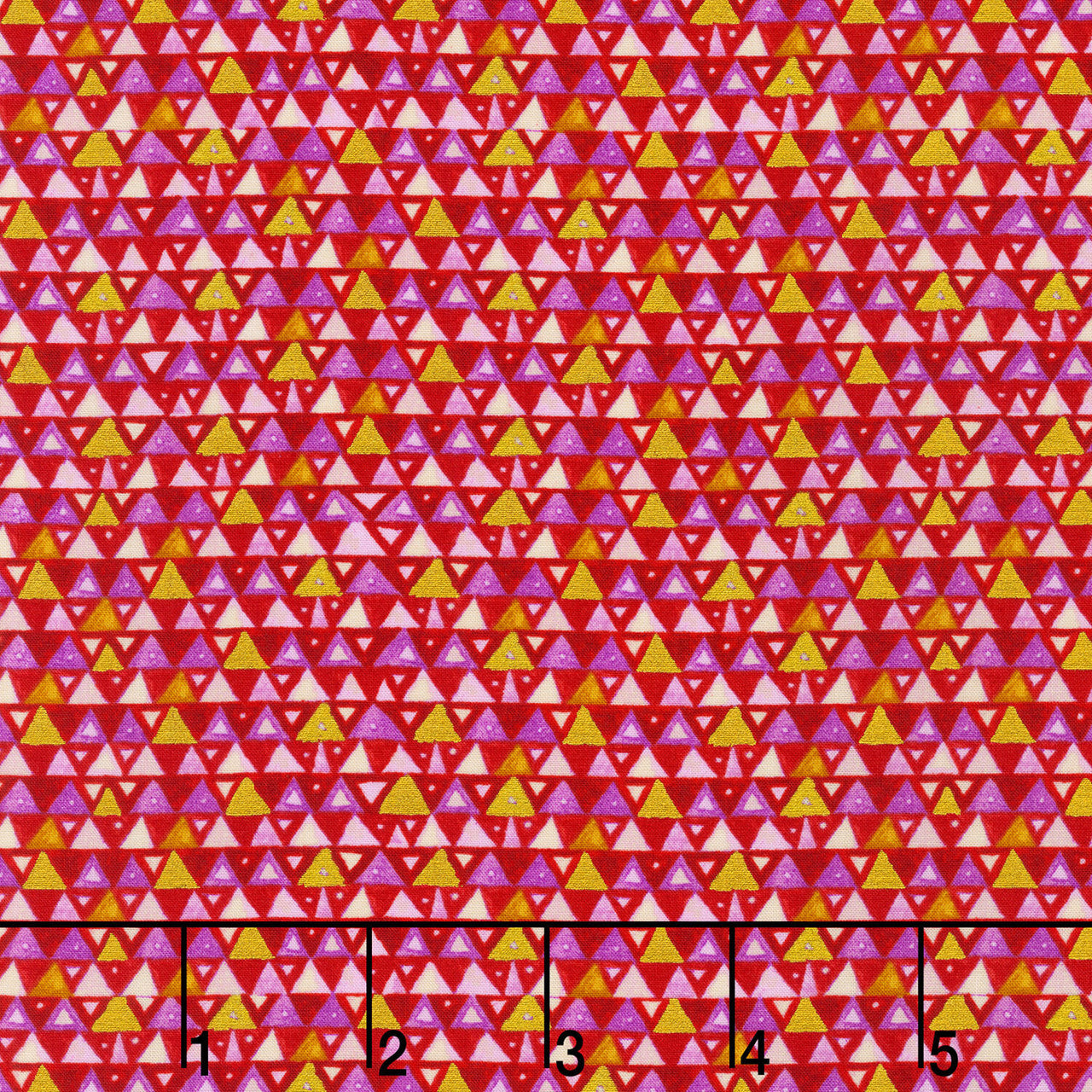 Gustav Klimt - Triangles Rose Yardage