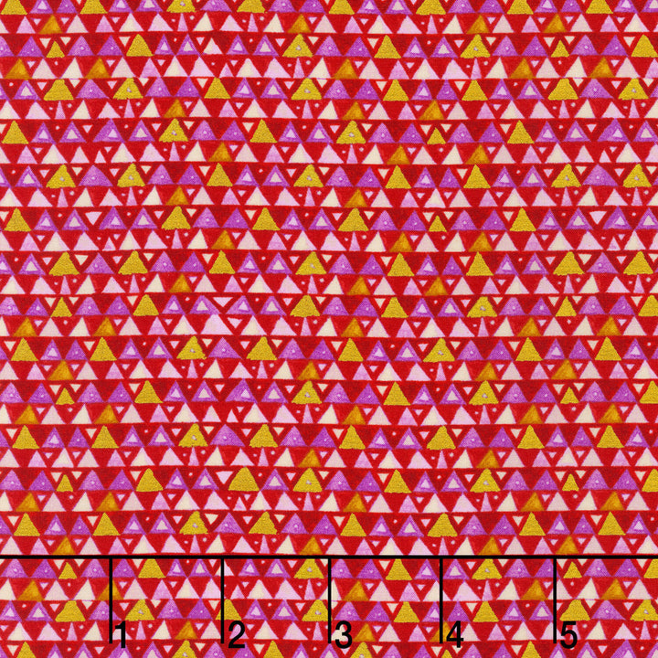 Gustav Klimt - Triangles Rose Yardage