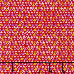 Gustav Klimt - Triangles Rose Yardage