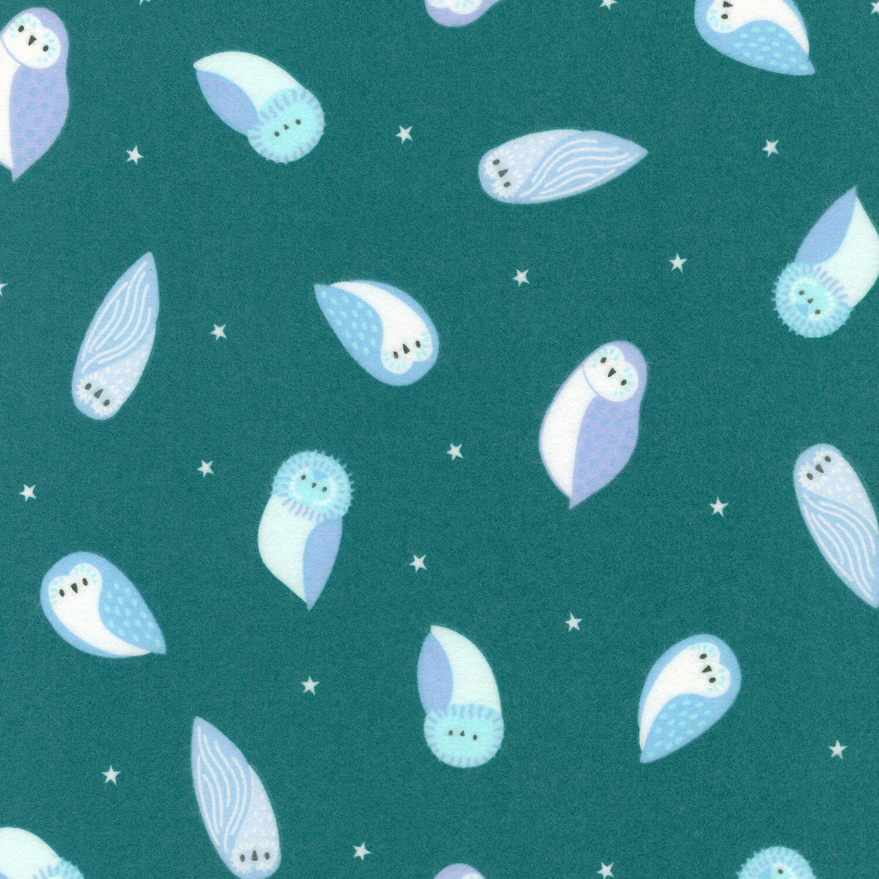 Gentle Night Flannel - Aqua Yardage