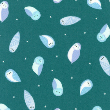 Gentle Night Flannel - Aqua Yardage