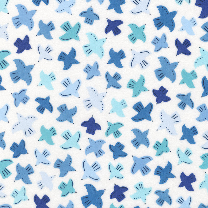 Gentle Night Flannel - Blue Yardage