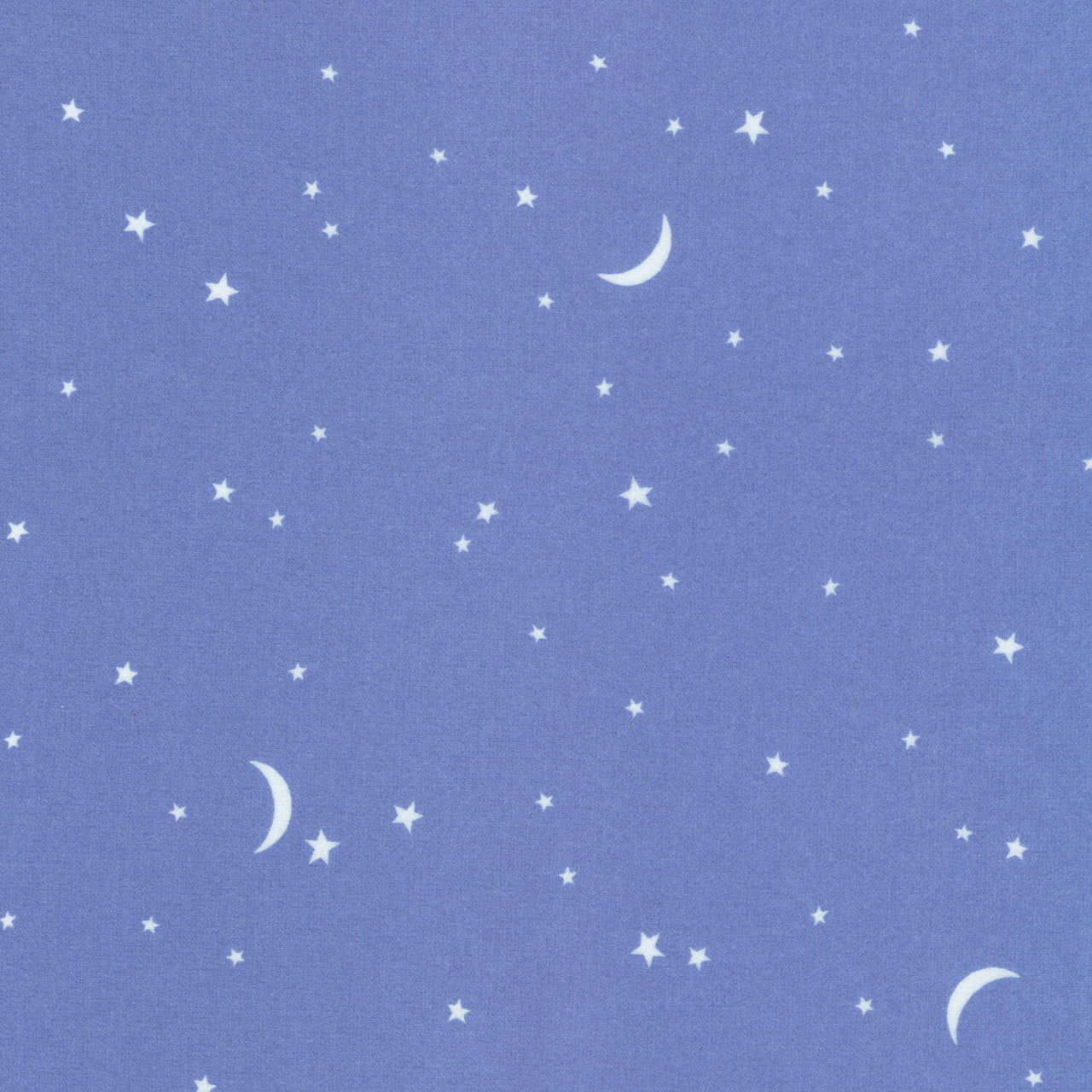 Gentle Night Flannel - Moon & Stars Blue Yardage