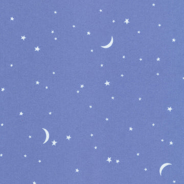 Gentle Night Flannel - Moon & Stars Blue Yardage
