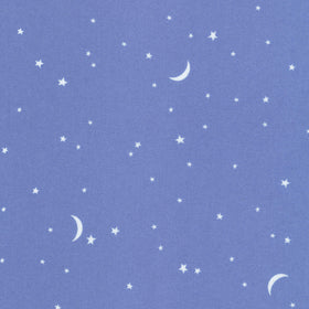 Gentle Night Flannel - Moon & Stars Blue Yardage