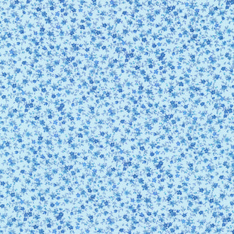 Garden Blues - Petite Floral Sky Yardage